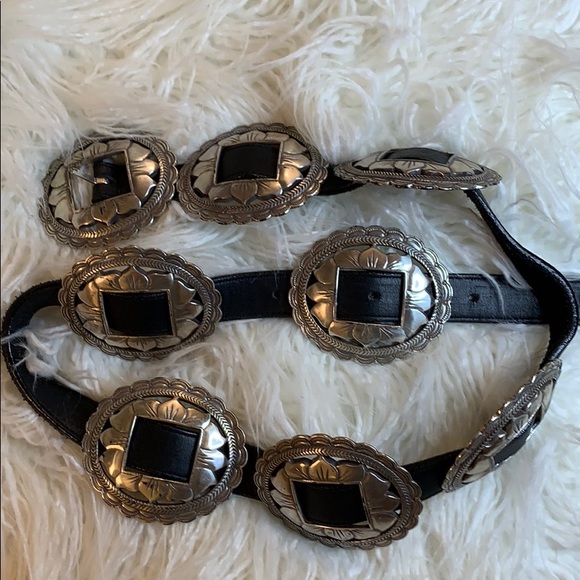 Brighton Accessories - Brighton Leather Sunflower Belt. Vintage 1993
